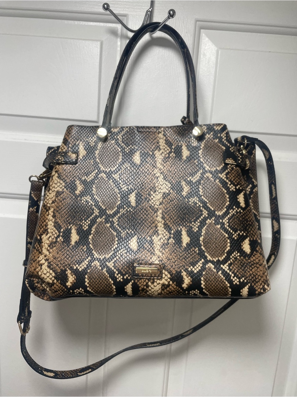 ALDO Python Snake-Print Tote Bag